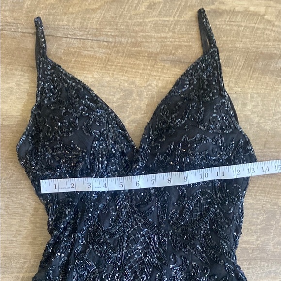 Primavera Couture Midnight Black Sequin Mini Dress Size 4 - Picture 8 of 9